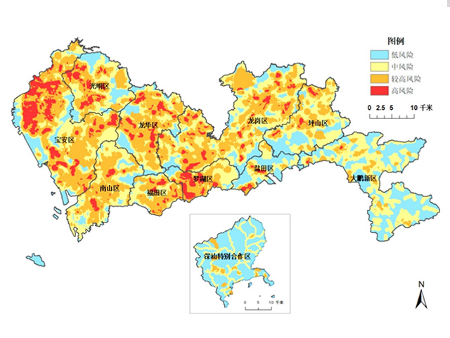 深圳市綜合環(huán)境風(fēng)險熱圖